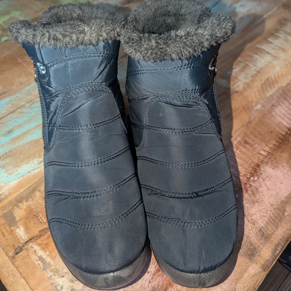Men's Blue Winter Boots with Furry Lining Size 40 EU